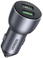 UGREEN - CD213 36W 2xUSB QC 3.0 szürke autós töltő - 10144