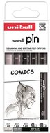 Uni Pin Comics 5 darabos rajzmarker készlet