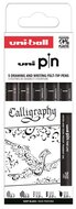Uni Pin Calligraphy 5 darabos rajzmarker készlet