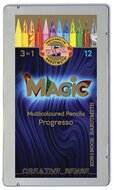Koh-I-Noor 8772 Progresso Magic henger alakú 12db-os színes ceruza készlet