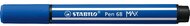 Stabilo Pen 68 MAX vágott hegyű ultramarin kék prémium rostirón