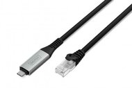 Assmann-DIGITUS USB-C 3.2 Gen1 - RJ45 Ethernet kábel, 1 Gbit/s, 3 m - AK-300601-030-S