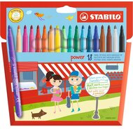Stabilo power 18db-os vegyes színű vastag filctoll készlet