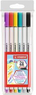 Stabilo Pen 68 brush 6db-os vegyes színű ecsetfilc
