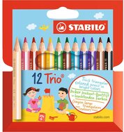 Stabilo Trio vastag rövid 12db-os színes ceruza készlet