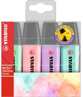 Stabilo BOSS ORIGINAL Pastel 4db-os vegyes színű szövegkiemelő