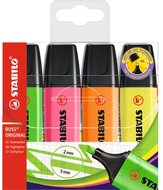 Stabilo BOSS ORIGINAL 4db-os vegyes színű szövegkiemelő
