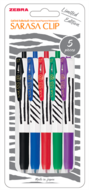 Sarasa Clip 0,7 Zebra Stripes 5pcs zselés toll