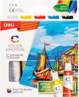 Deli Color Emotion (gouache) 5x12 ml tempera készlet