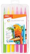 Deli Color Emotion 12db-os vegyes színű ecsetfilc készlet