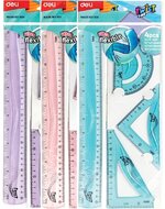 Deli Twist Me 30 cm-es 4 db-os vegyes színű hajlékony vonalzókészlet