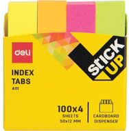 Deli Stick Up 50x12 mm 4x100 lap neon papír jelölőcímke