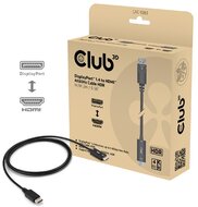 Club 3D Kábel - CAC-1083 (DisplayPort 1.4 to HDMI 2.0, aktív adapter, 4K60Hz, HDR, 2m)