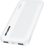 Logilink Powerbank 10 000 mAh, 2x USB-A, USB-C, gyorstöltés funkcióval, fehér - PA0338WRF