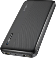 Logilink Powerbank 10 000 mAh, 2x USB-A, USB-C, gyorstöltés funkcióval, fekete - PA0338RF