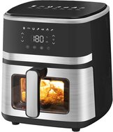 TOO AF-500-S-1400 W ezüst 5 L forrólevegős sütő (air fryer/airfryer) digitális vezérléssel, betekintő ablakkal