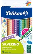 Pelikan Silverino 12 színű vastag, háromszögletű színesceruza készlet