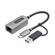 Startech - USB-C Ethernet adapter USB-A adapterrel, 10/100/1000 Mbps, 15 cm-es kábel - C21GA-USB-ETHERNET