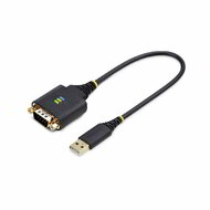 Startech - 30 cm-es USB-soros adapter, COM rögzítés, FTDI, USB-A - DB9 kábel, USB - RS232 - 1P1FFC-USB-SERIAL
