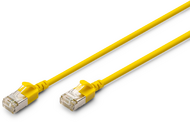 Assmann-DIGITUS CAT 6A F-FTP Slim patch kábel, 0,3 m, sárga, LSZH - DK-1632-A-003S-Y