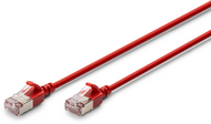 Assmann-DIGITUS CAT 6A F-FTP Slim patch kábel, 0,3 m, piros, LSZH - DK-1632-A-003S-R