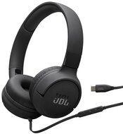 JBL - Tune520C USB-C vezetékes mikrofonos fekete fejhallgató - JBLT520CBLK