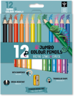 Ars Una Jumbo 12 db-os háromszögletű színes ceruzakészlet hegyezővel