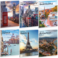 Ars Una Cityscape 25 (5482) A4 extra kapcsos vonalas füzet