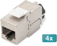 Assmann-DIGITUS CAT 6A Keystone modul, árnyékolt, intelligens kábelrendezővel - 4 db - DN-93617-4DN-93617-4
