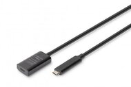 Assmann-DIGITUS Active USB 3.2 Gen2 10G hosszabbító kábel, USB-C - USB-C, 5m - DA-73112