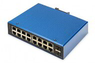 Assmann-DIGITUS Industrial 16+2 portos L2 menedzselt Gigabit Ethernet kapcsoló - DN-651158