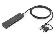 Assmann-DIGITUS USB 3.0 Hub 4 portos, Slim Line - DA-70236