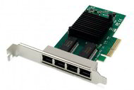 Assmann-DIGITUS 4 portos gigabites Ethernet hálózati kártya, RJ45, PCI Express, Intel I350 - DN-10114
