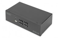 Assmann-DIGITUS KVM kapcsoló, 4 portos, kétkijelzős, 4K, HDMI® - DS-12883