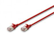 Assmann -DIGITUS CAT 6A F-FTP Slim patch kábel, 0,5 m, piros - DK-1632-A-005S-R