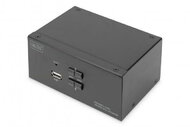 Assmann-DIGITUS KVM kapcsoló, 2 portos, dupla kijelzős, 4K, DisplayPort® - DS-12862
