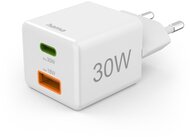 Hama 00201992 MINI 30W PD QC USB/USB-C fehér hálózati töltő