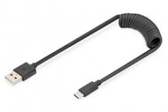Assmann-DIGITUS USB 2.0 - USB A - USB C spirálkábel - AK-300430-006-S