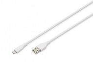 Assmann-DIGITUS Lightning szilikon csatlakozókábel, USB-A - Lightning 1m, fehér - AK-600108-010-W