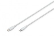 Assmann-DIGITUS Lightning szilikon csatlakozókábel, USB-C - Lightning, 1m, fehér - AK-600110-010-W
