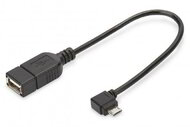 Assmann-DIGITUS USB adapter / átalakító, OTG, micro B/M - A/F, 0,15 m - AK-300313-002-S