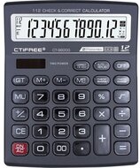CTIFREE - CT-9600G szürke színű számológép, 155x200mm, 12 számjegy, dual power