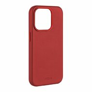 FIXED MagLeather valódi bőrtok, MagSafe támogatással iPhone 15-höz, piros - FIXLM-1200-RD
