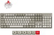 Keychron C2 Pro 8K USB-C magyar Super Red mechanikus billentyűzet szürke