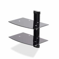 Startech - Kettős, lebegő, falra szerelhető AV-polcok - 2B-WALL-MOUNT-SHELF