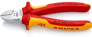 KNIPEX oldalcsípő fogó (oldalvágó), 1000V szigetelt, krómozott, 160mm, bliszteres kivitel, 70 06 160 SB