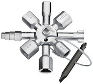 KNIPEX TwinKey® keresztkulcsok, használatos szekrényekhez és elzáró rendszerekhez, 92x85x23 mm - 00 11 01