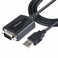 Startech - 1 m-es (3 láb) USB-soros kábel COM port rögzítéssel - 1P3FPC-USB-SERIAL
