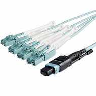 Startech - 10 m (30 láb) MTP(F)/PC - 4x LC/PC duplex breakout OM3 multimódusú optikai kábel - MPO8LCPL10M