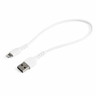 Startech - 30 cm-es tartós fehér USB-A - Lightning kábel - RUSBLTMM30CMW
